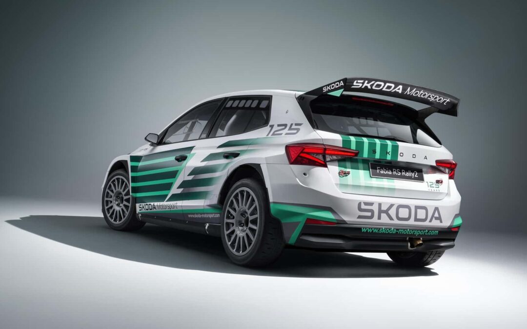 Skoda Fabia RS Rally2 celebra 125 anni di Skoda Motorsport